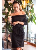 Black Dress with a Neckline Carmen 9773 - Online store - Boutique